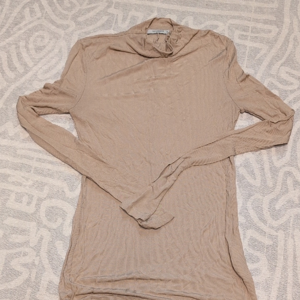 MM Lafleur Taupe Long Sleeve Blouse